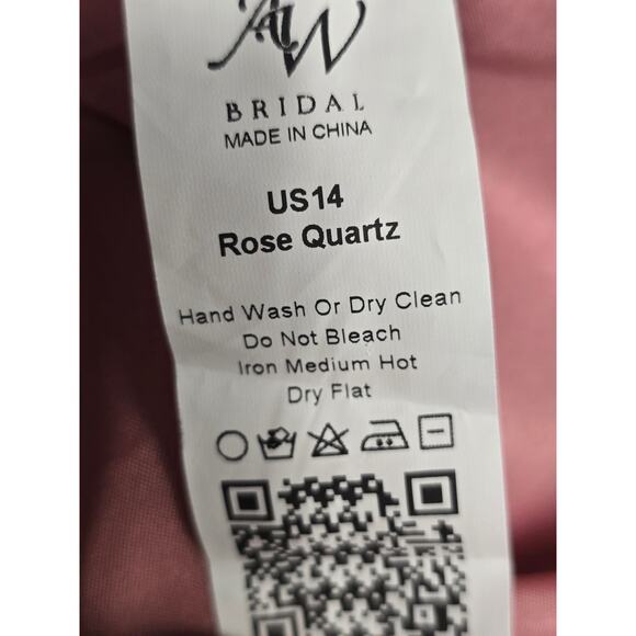 AW BRIDAL 14 1X plus Rose Quartz pink Ginevra bridesmaid prom maxidress NEW b122 - Picture 9 of 9